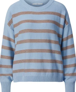 Damen-Strickpullover gestreift