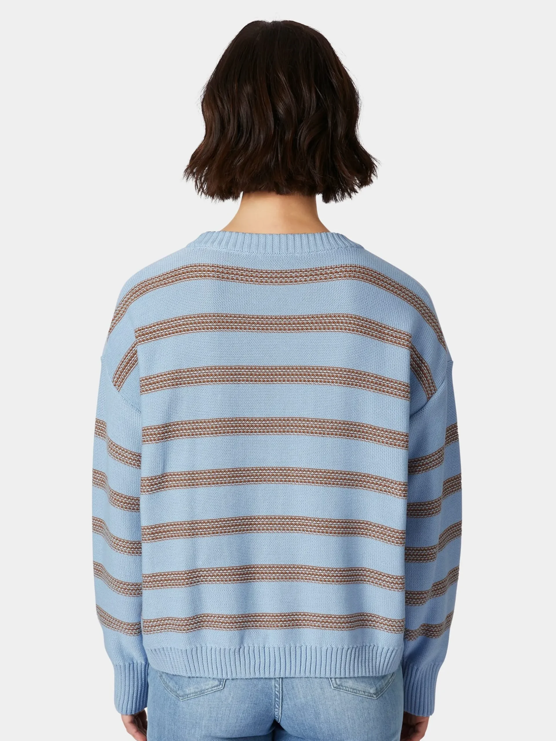Damen-Strickpullover gestreift
