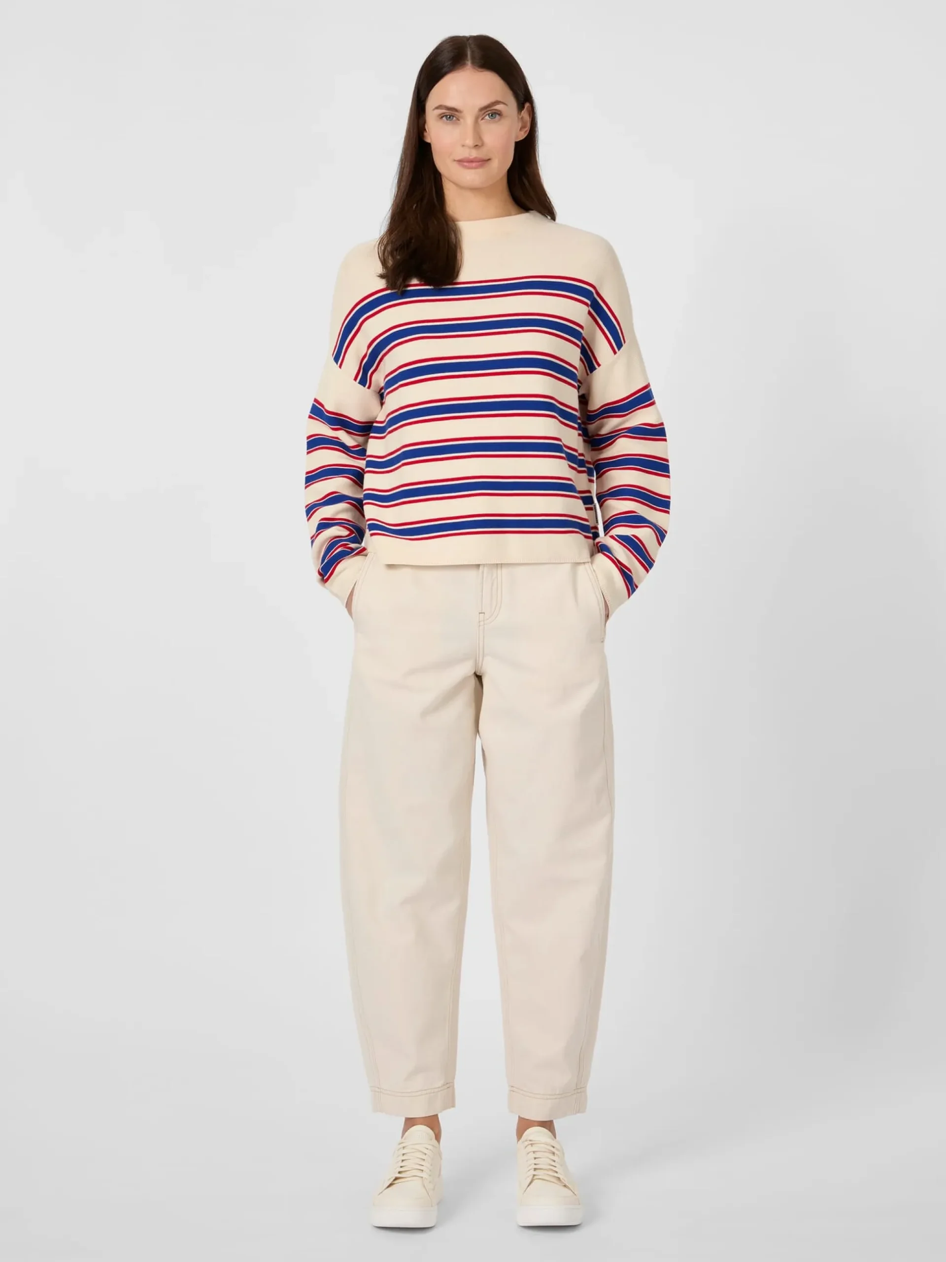 Damen-Strickpullover Streifen