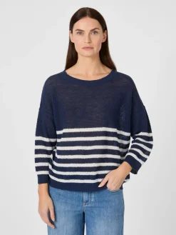 Damen-Strickshirt gestreift