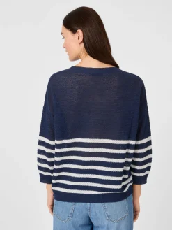 Damen-Strickshirt gestreift
