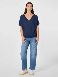 Damen-Strickshirt V-Ausschnitt