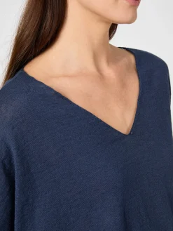 Damen-Strickshirt V-Ausschnitt