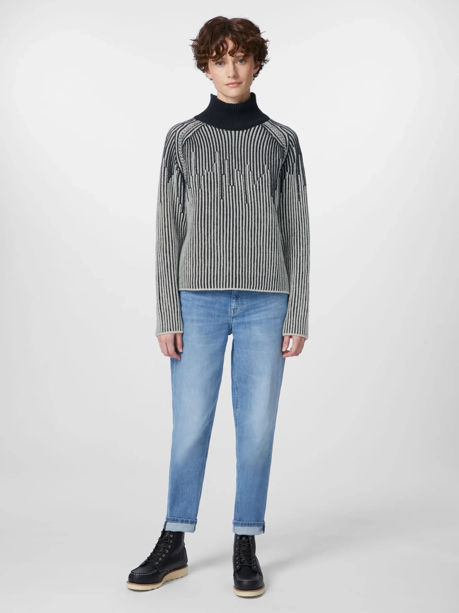 Damen-Strukturpullover