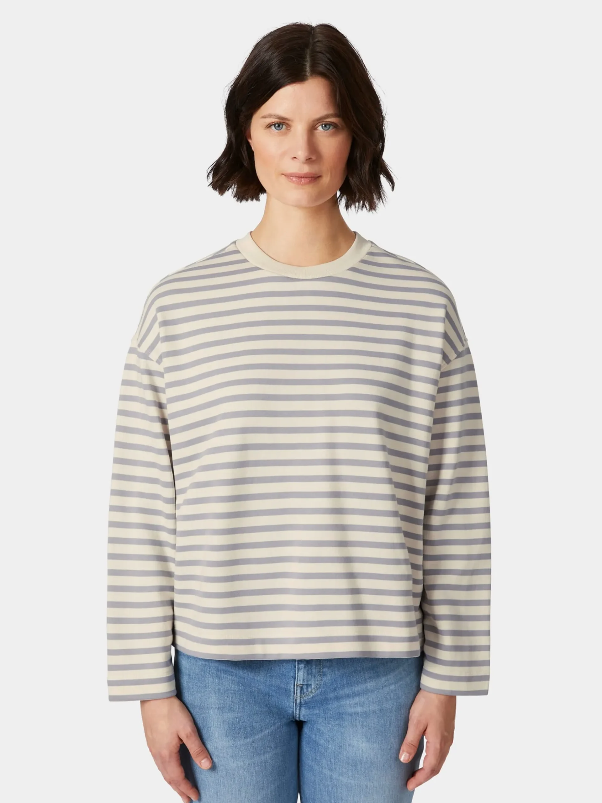 Damen-Sweatshirt gestreift