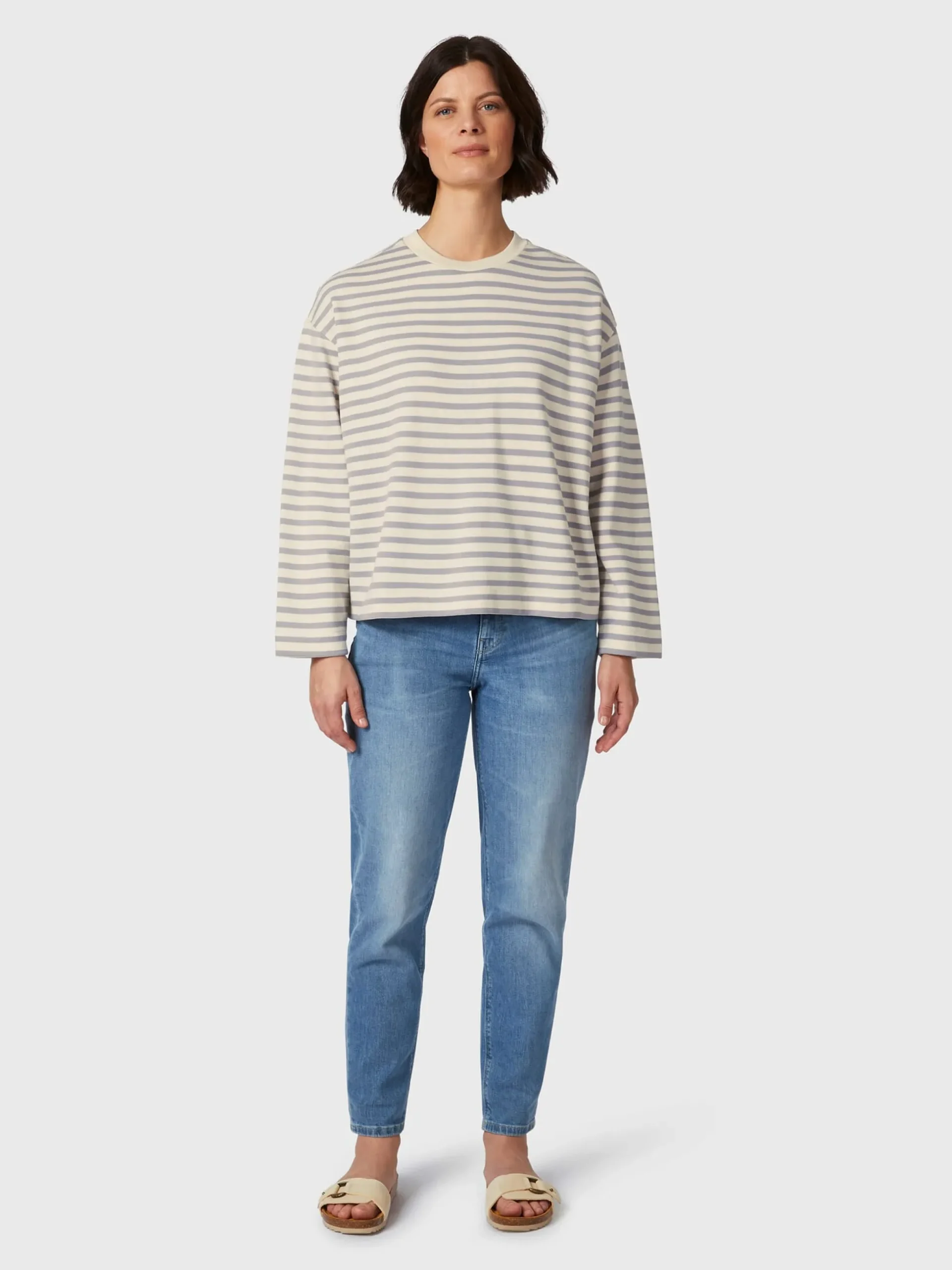 Damen-Sweatshirt gestreift