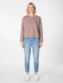 Damen-Sweatshirt gestreift