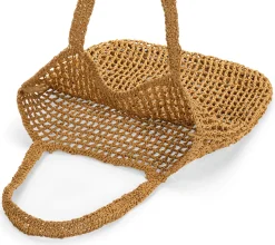 Damen-Tote Bag Raffia, natur