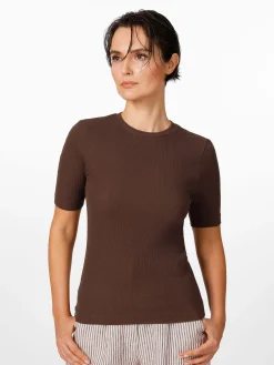 Damen-T-Shirt gerippt