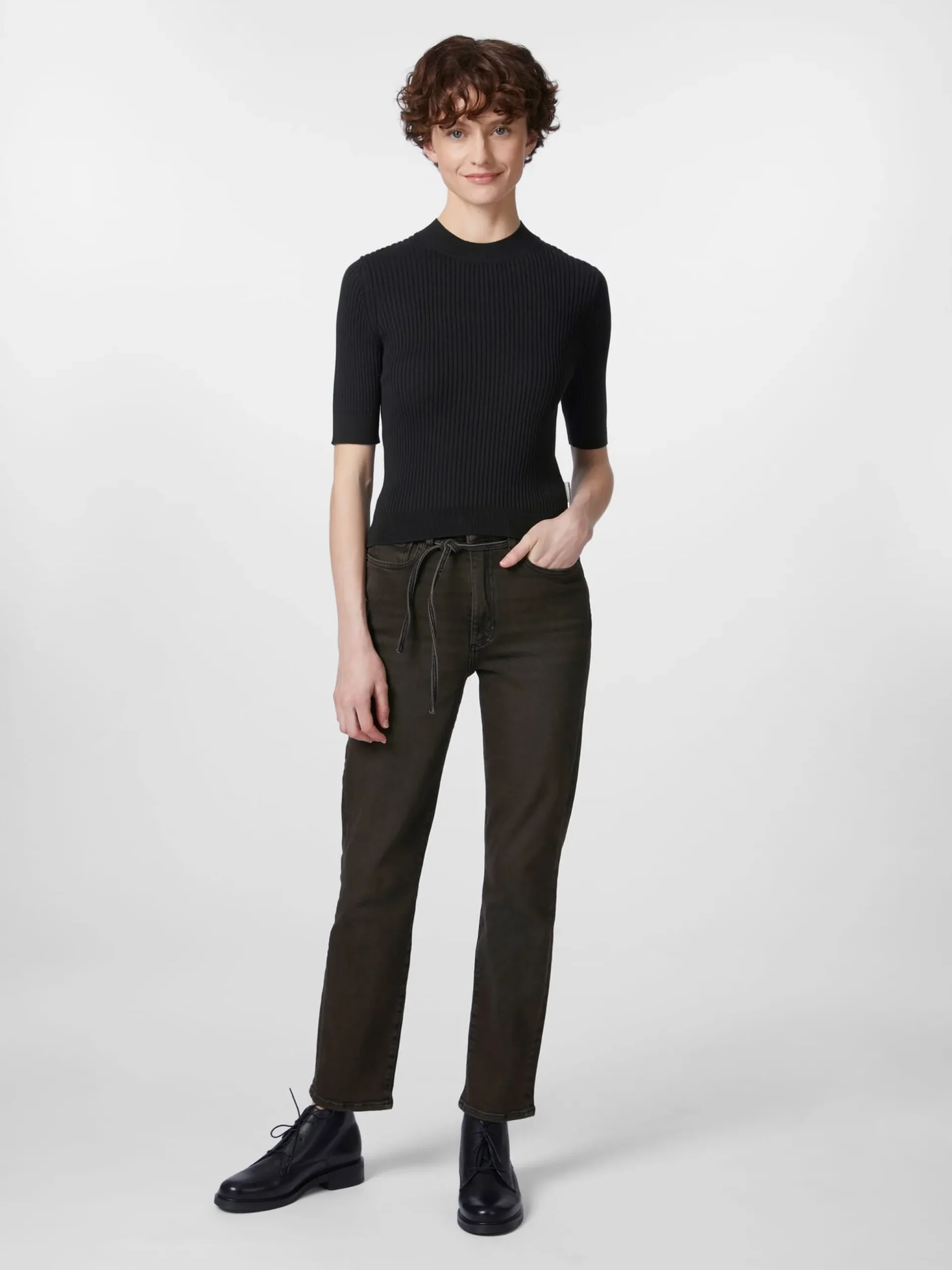 Damen-T-Shirt Rippe
