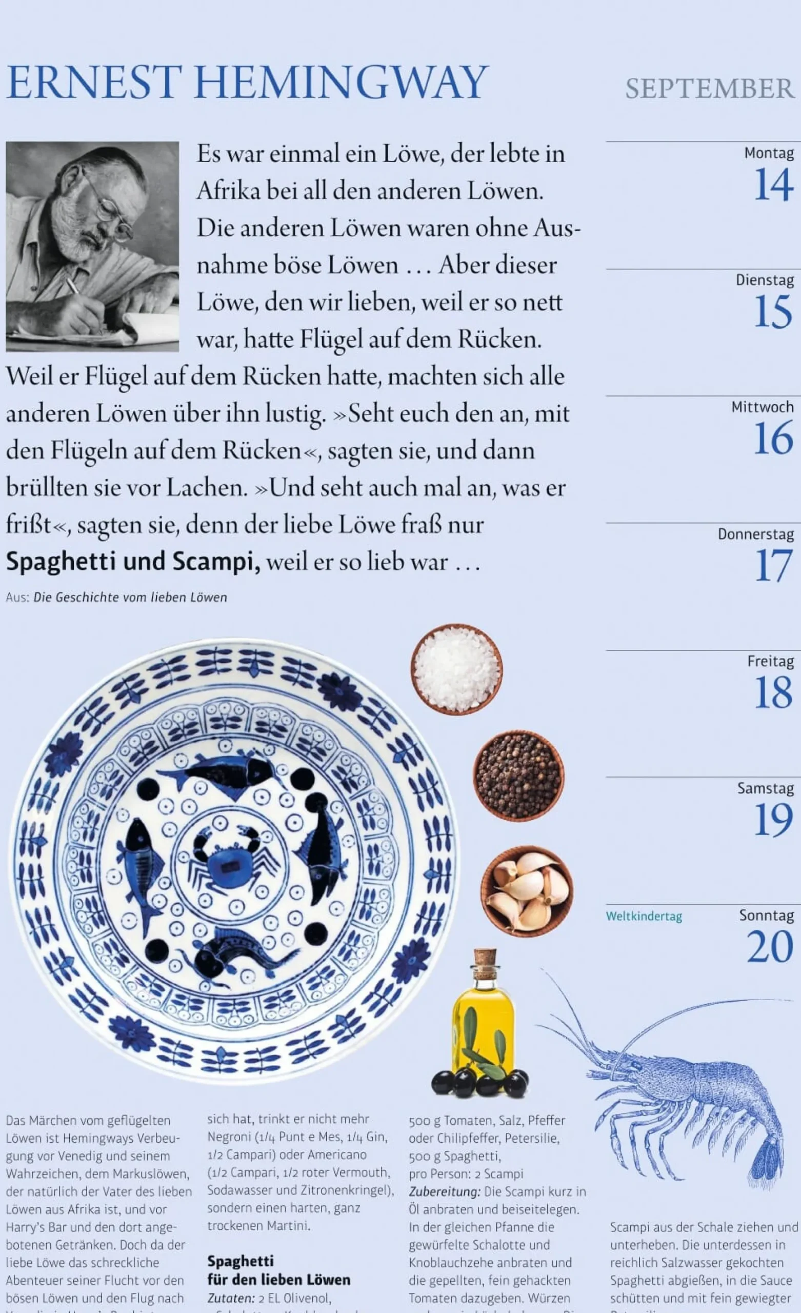 Der literarische Küchenkalender 2026