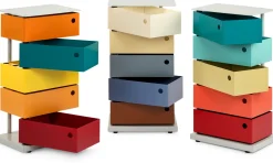 Drehladen-Container Stahlblech 5-fach Polychrom Dario