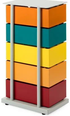 Drehladen-Container Stahlblech 5-fach Polychrom Bruno