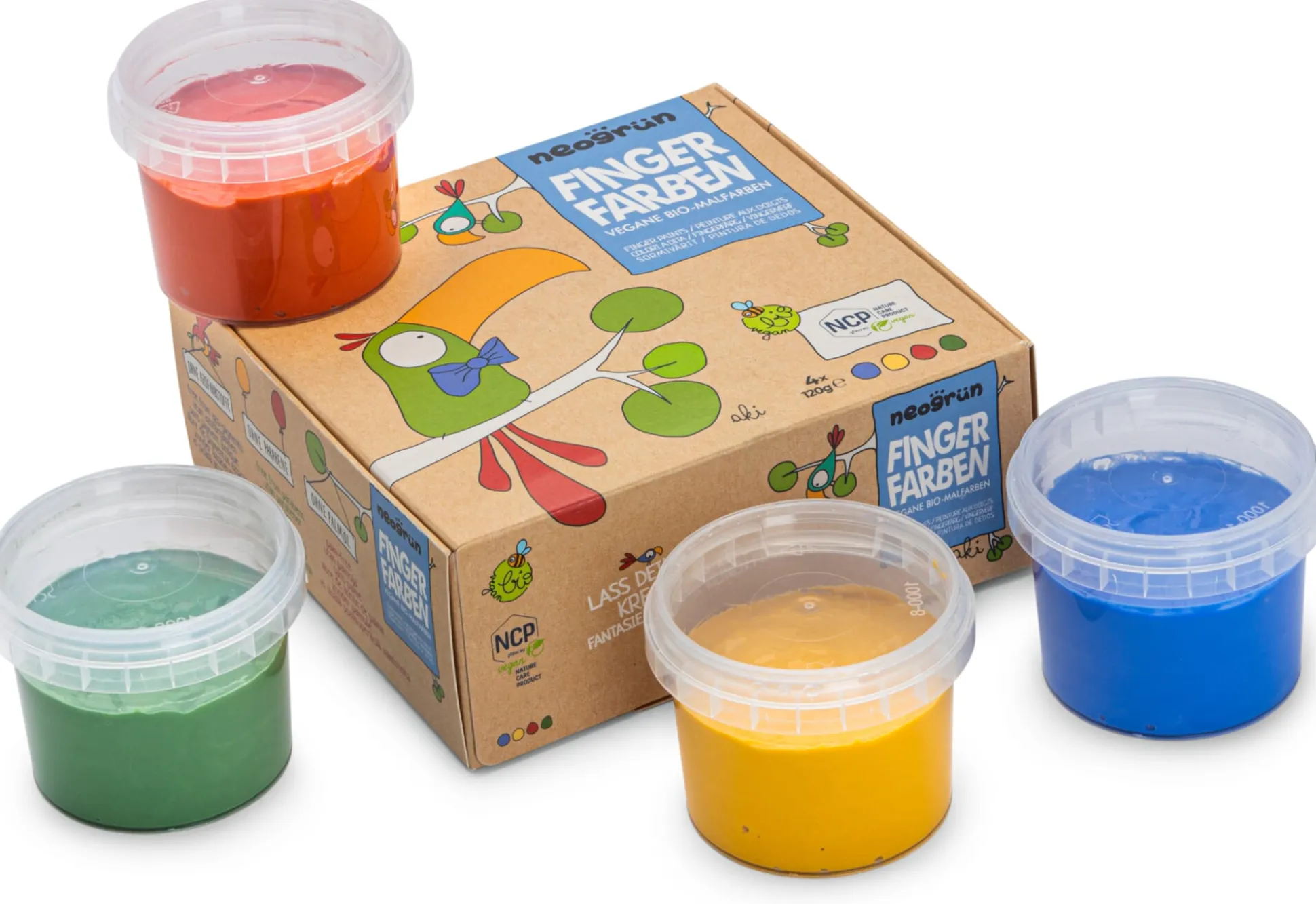 Fingerfarben 4er-Set Grundfarben