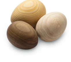 Gedrechselte Holzeier 7,6 cm