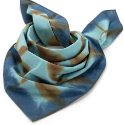 Halstuch N° 766 Aquarell, Petrol-Blau
