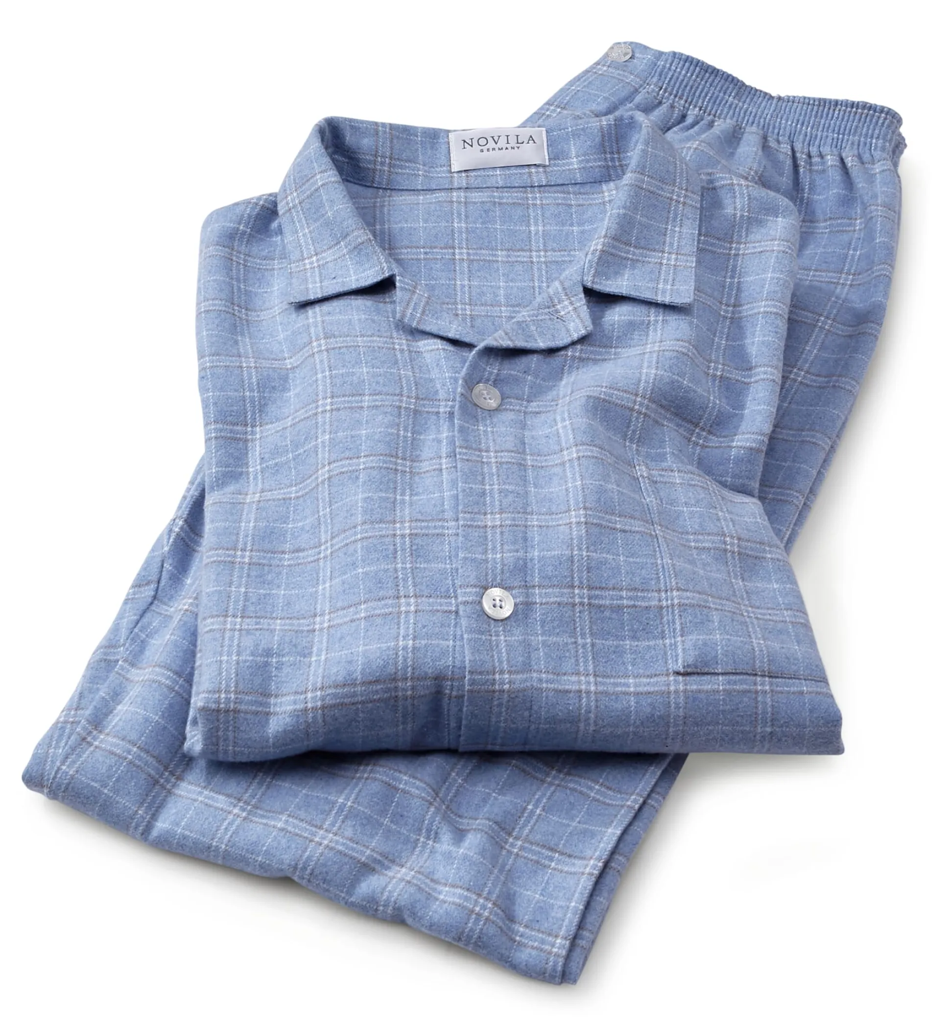 Herren-Flanellpyjama kariert