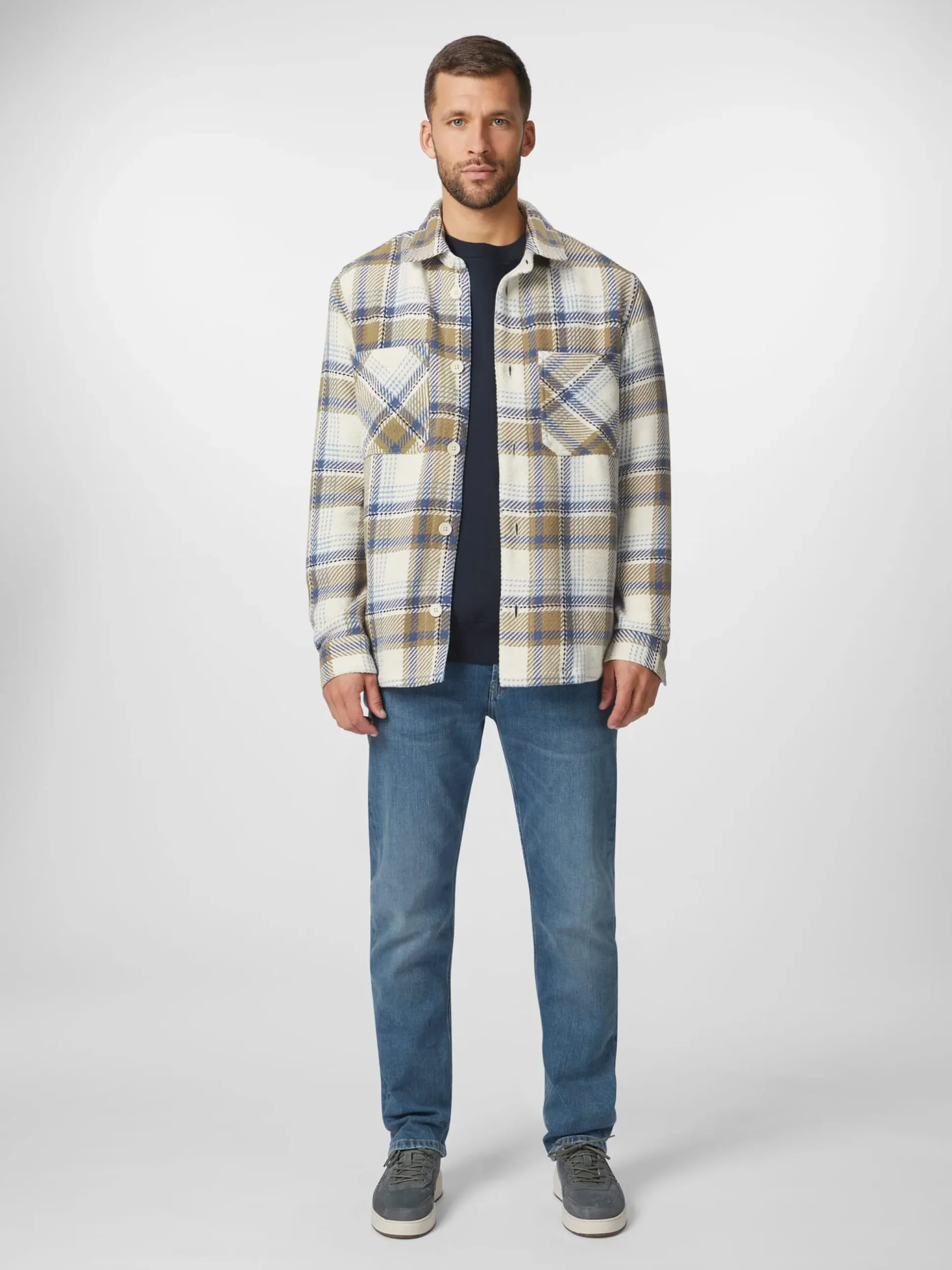 Herren-Hemdjacke kariert