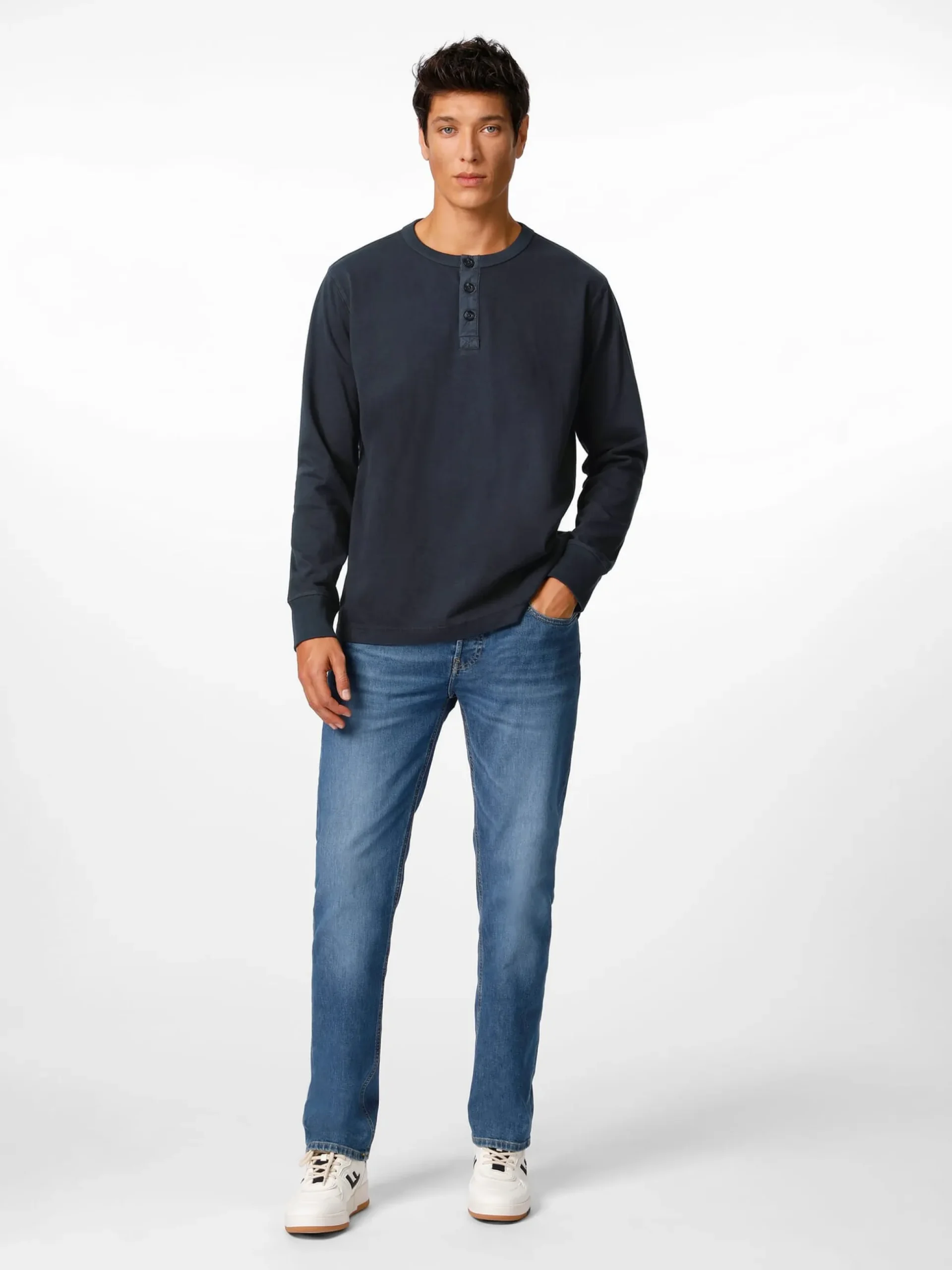 Herren-Henley-Shirt