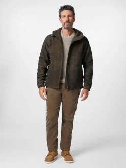 Herren-Kapuzenjacke Bockvelours