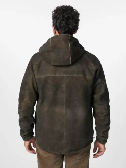 Herren-Kapuzenjacke Bockvelours