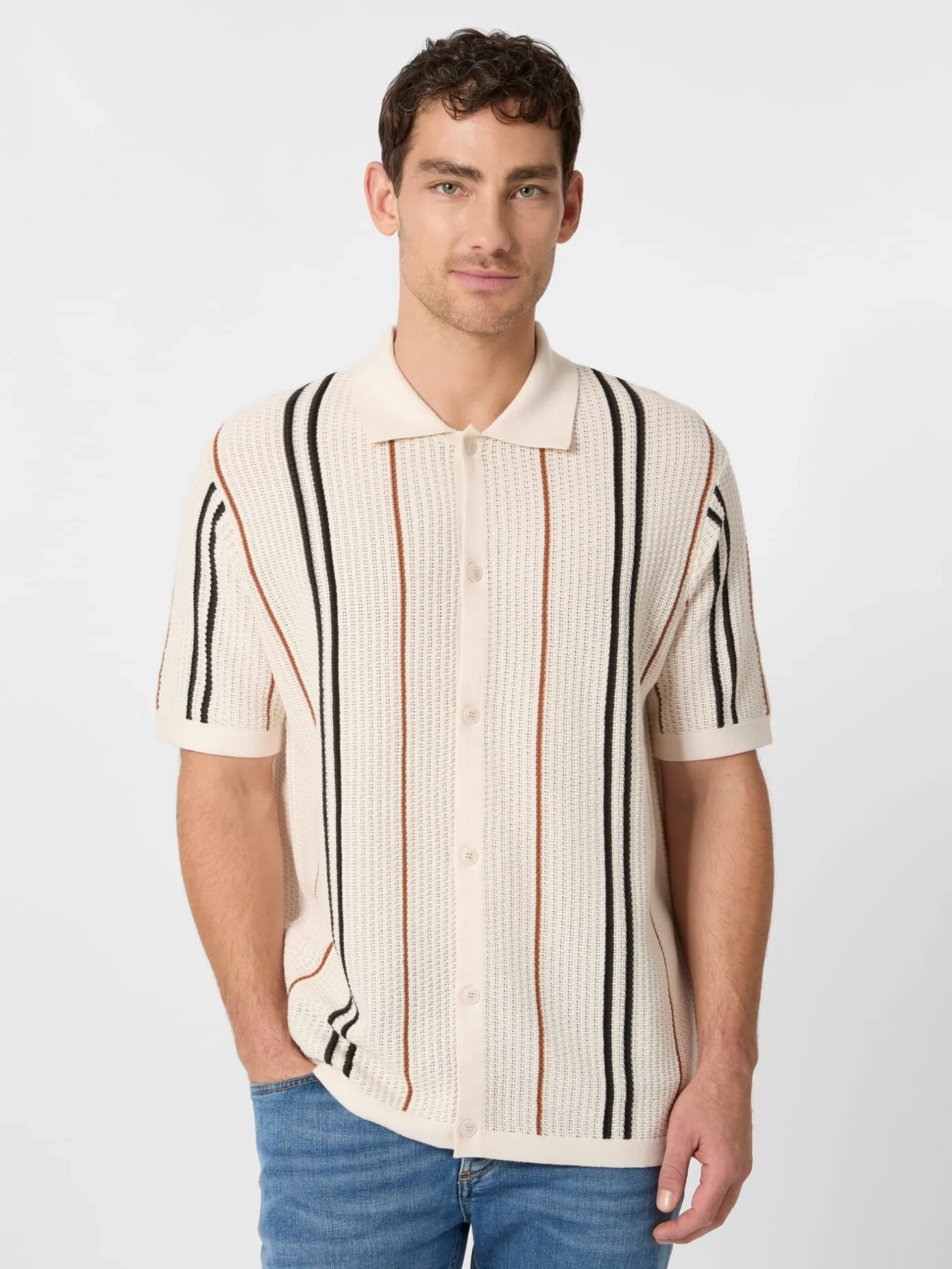 Herren-Poloshirt Knopfleiste