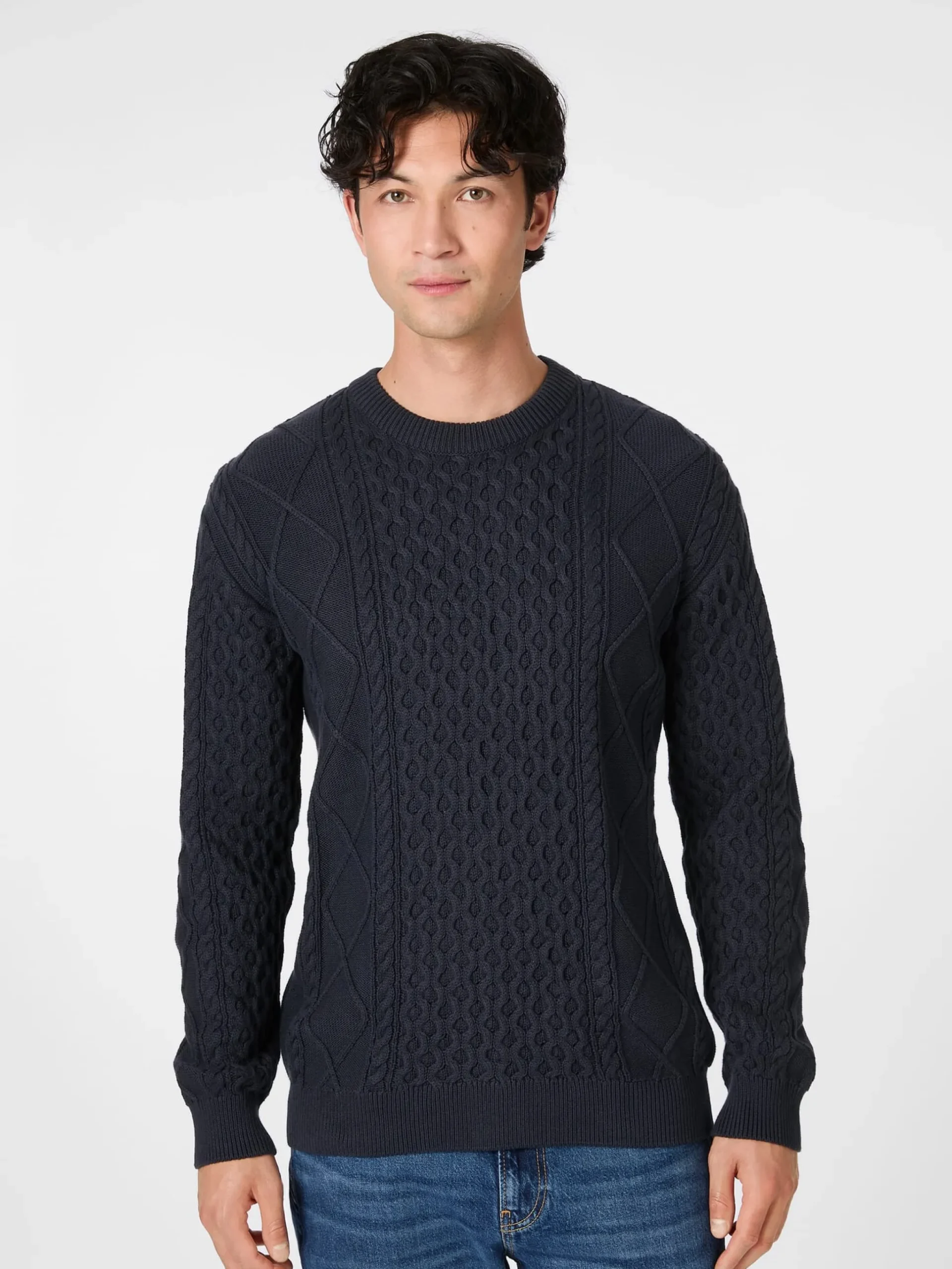 Herrenpullover Aranmuster