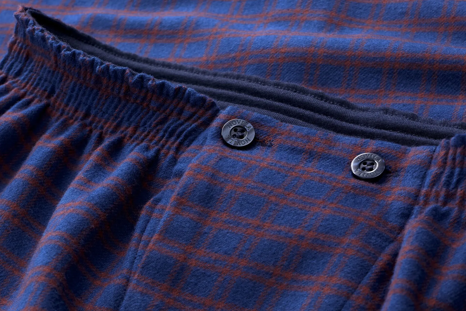 Herrenpyjama Flanell gemustert