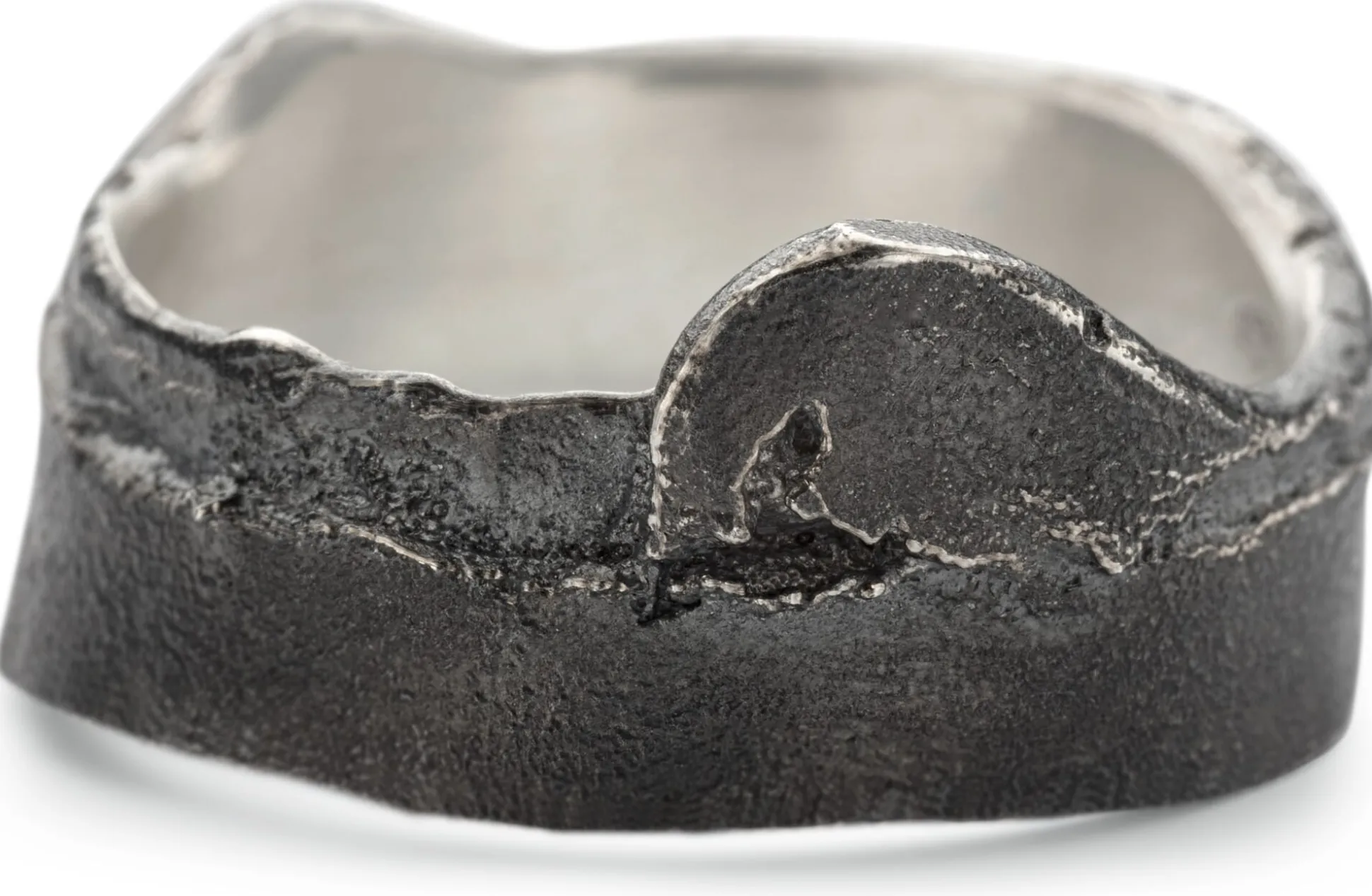 Herrenring Sandguss Oxid