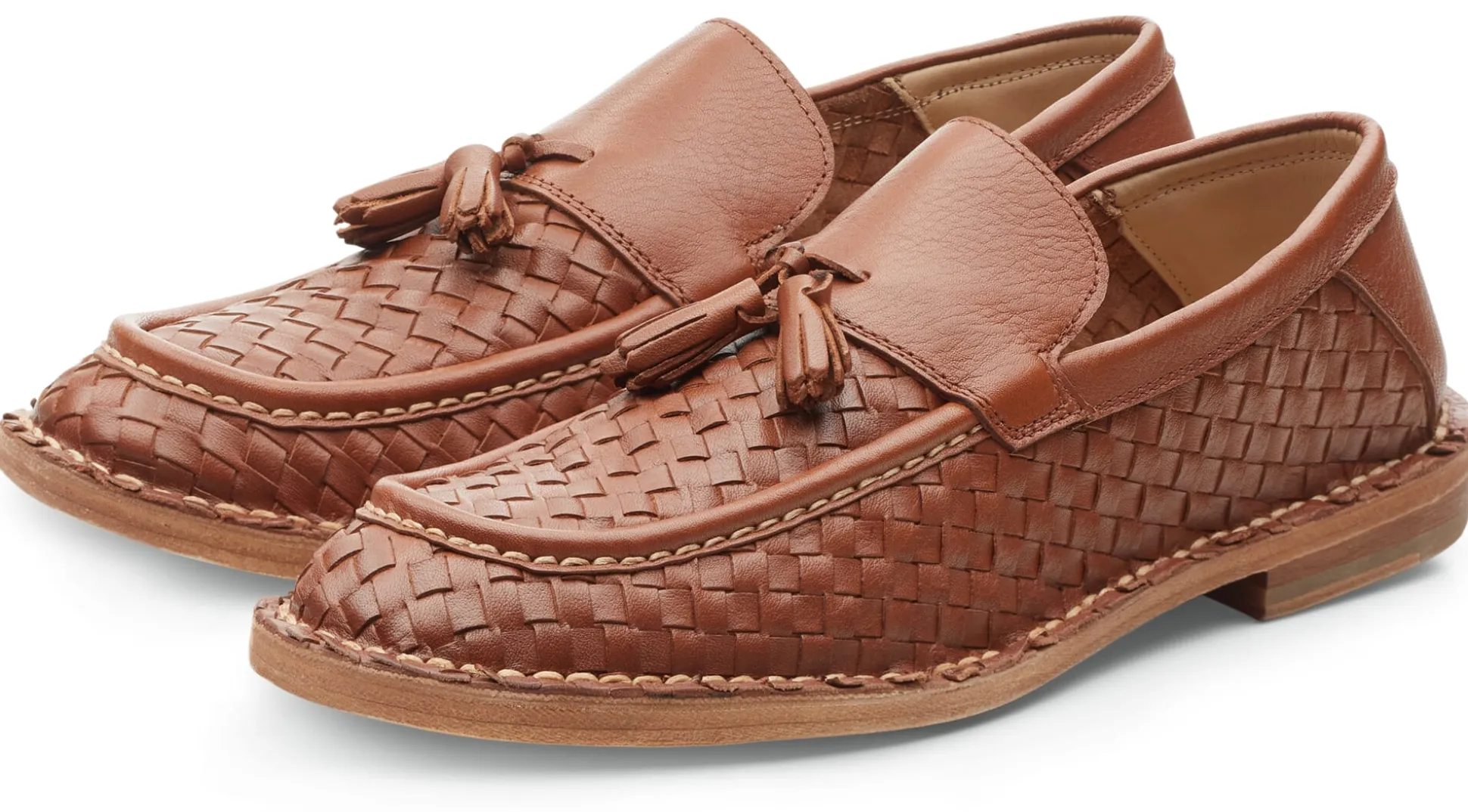 Herrenschuh geflochten