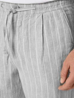 Herrenshorts Leinen gestreift