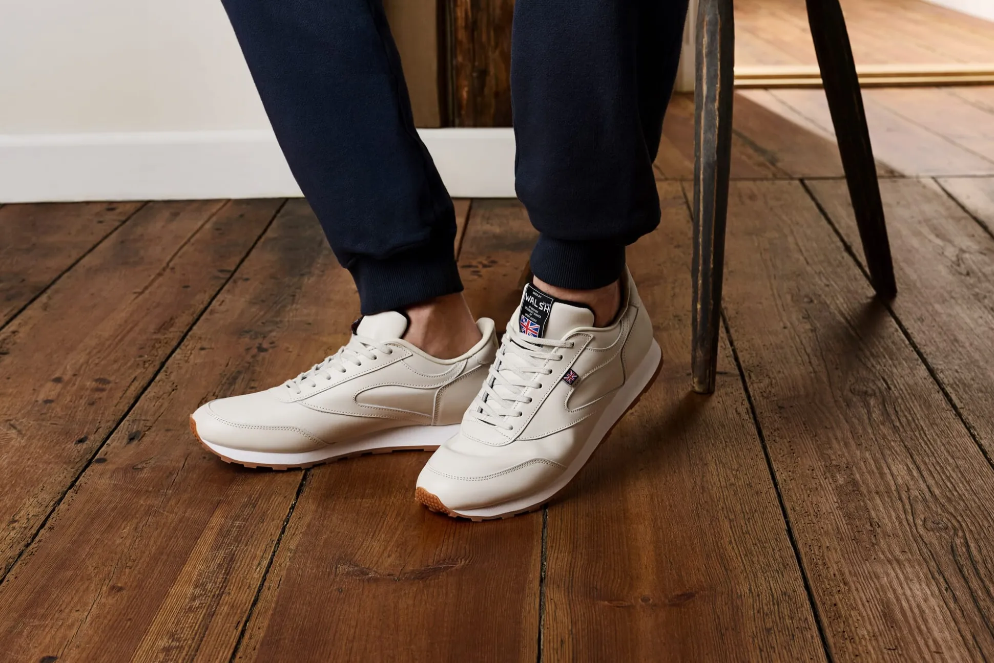 Herrensneaker Glattleder