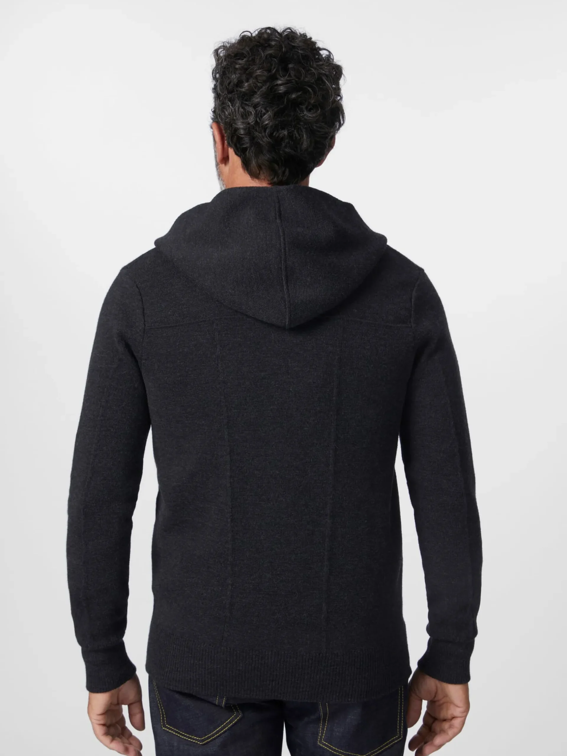 Herrenstrickjacke mit Kapuze