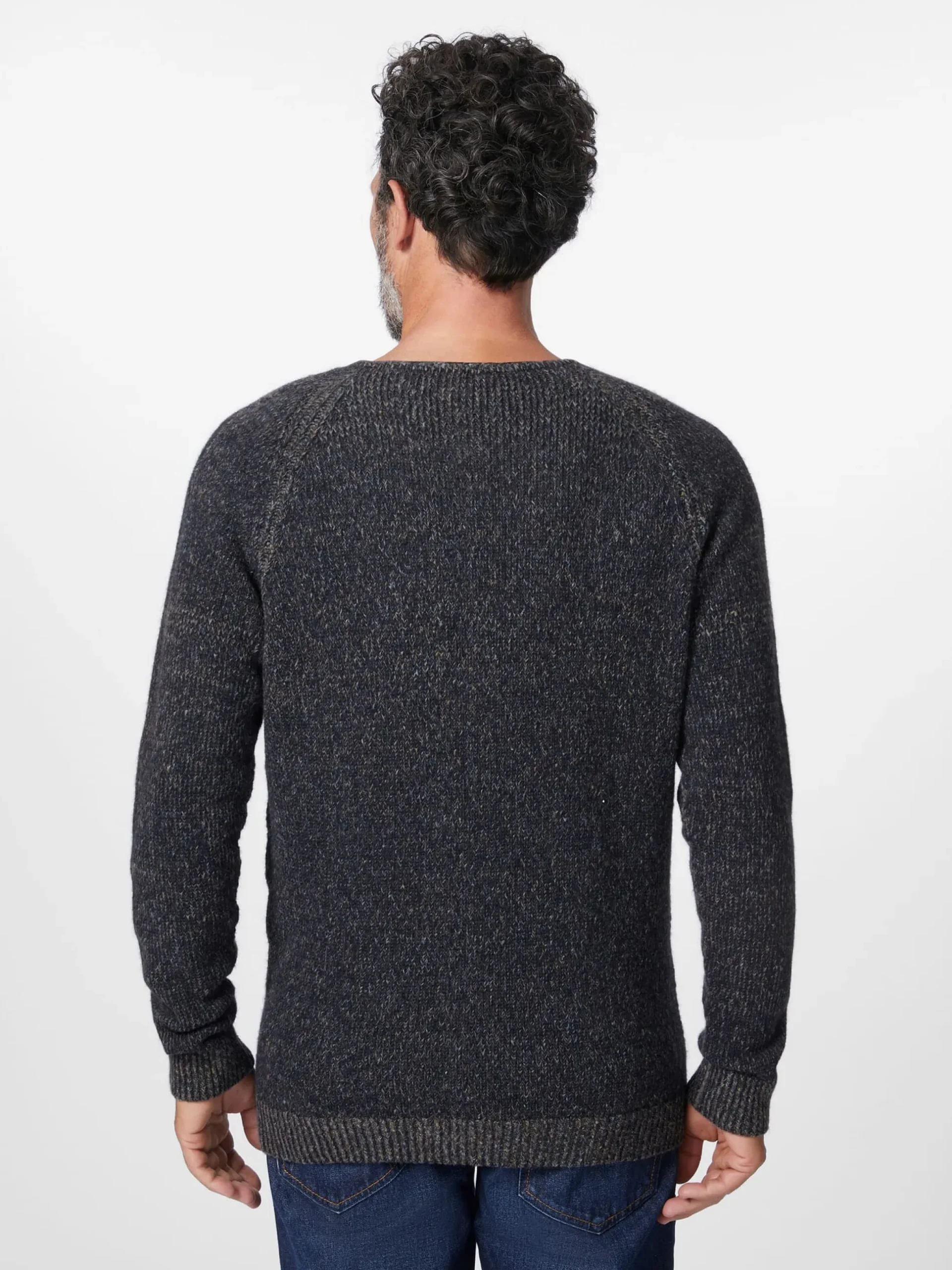 Herren-Strickpullover meliert
