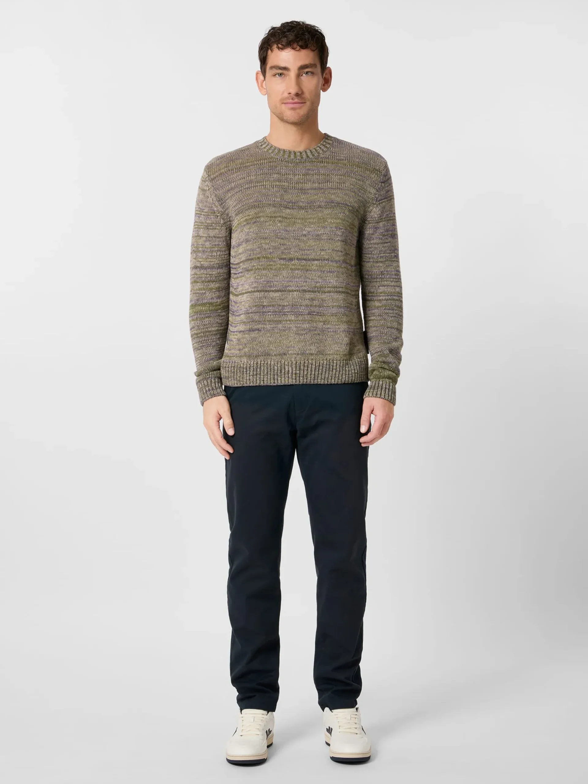 Herren-Strickpullover meliert