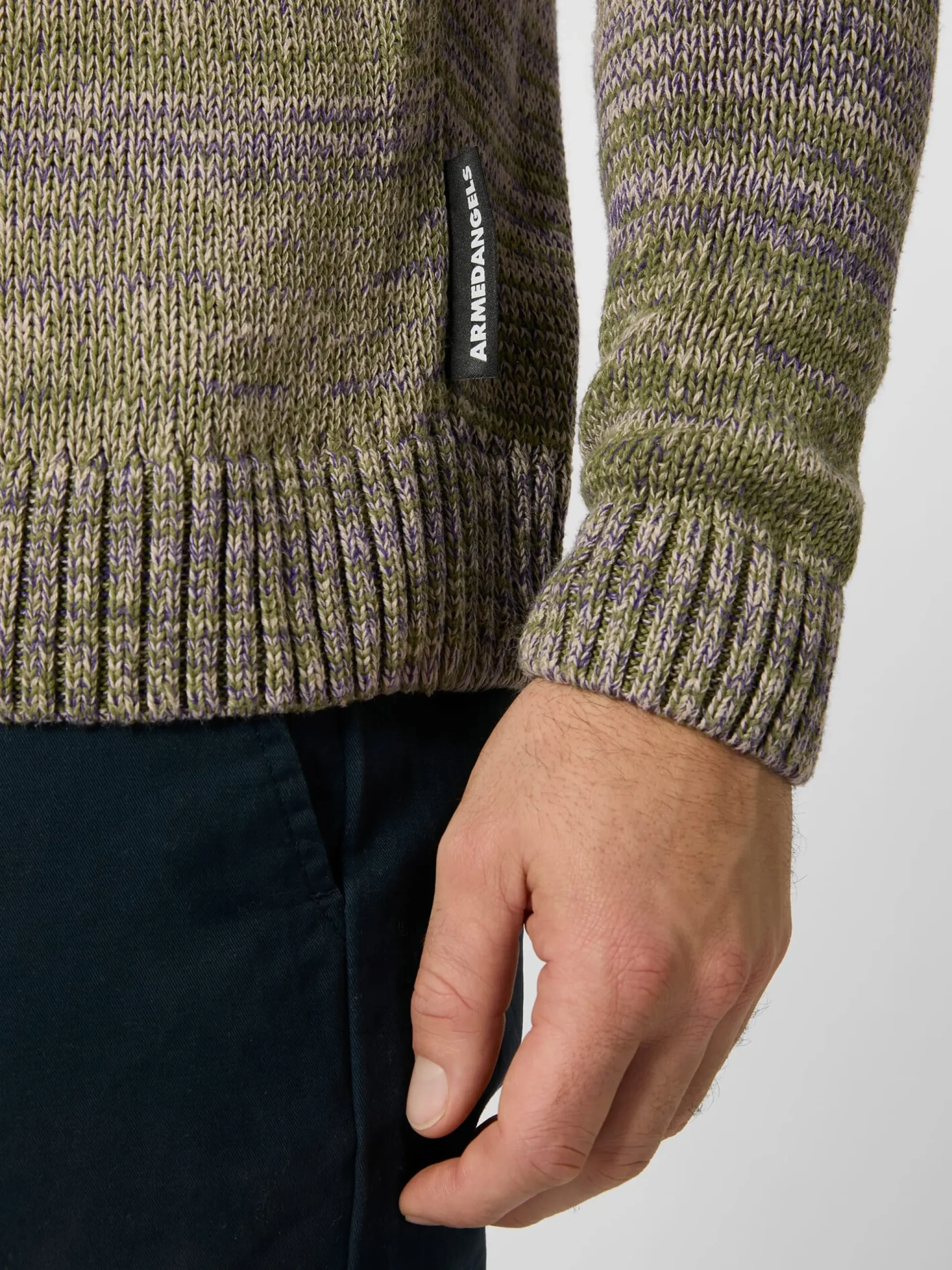 Herren-Strickpullover meliert