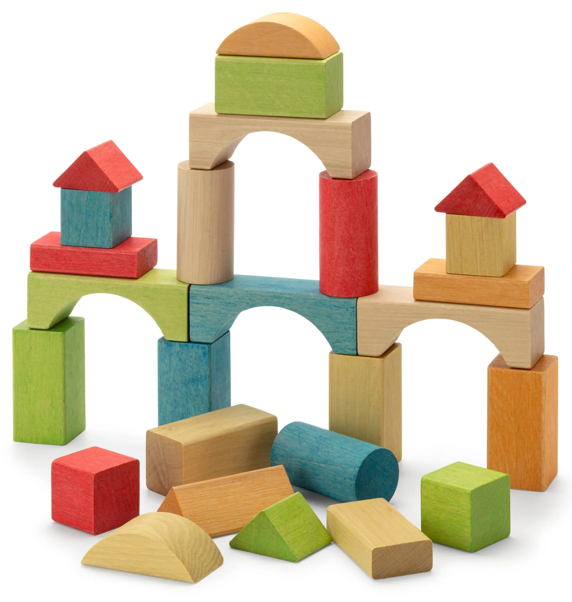 Holzbauklötze bunt