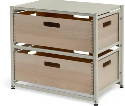 Holzkiste zu Schubladenregal Stellage zwei