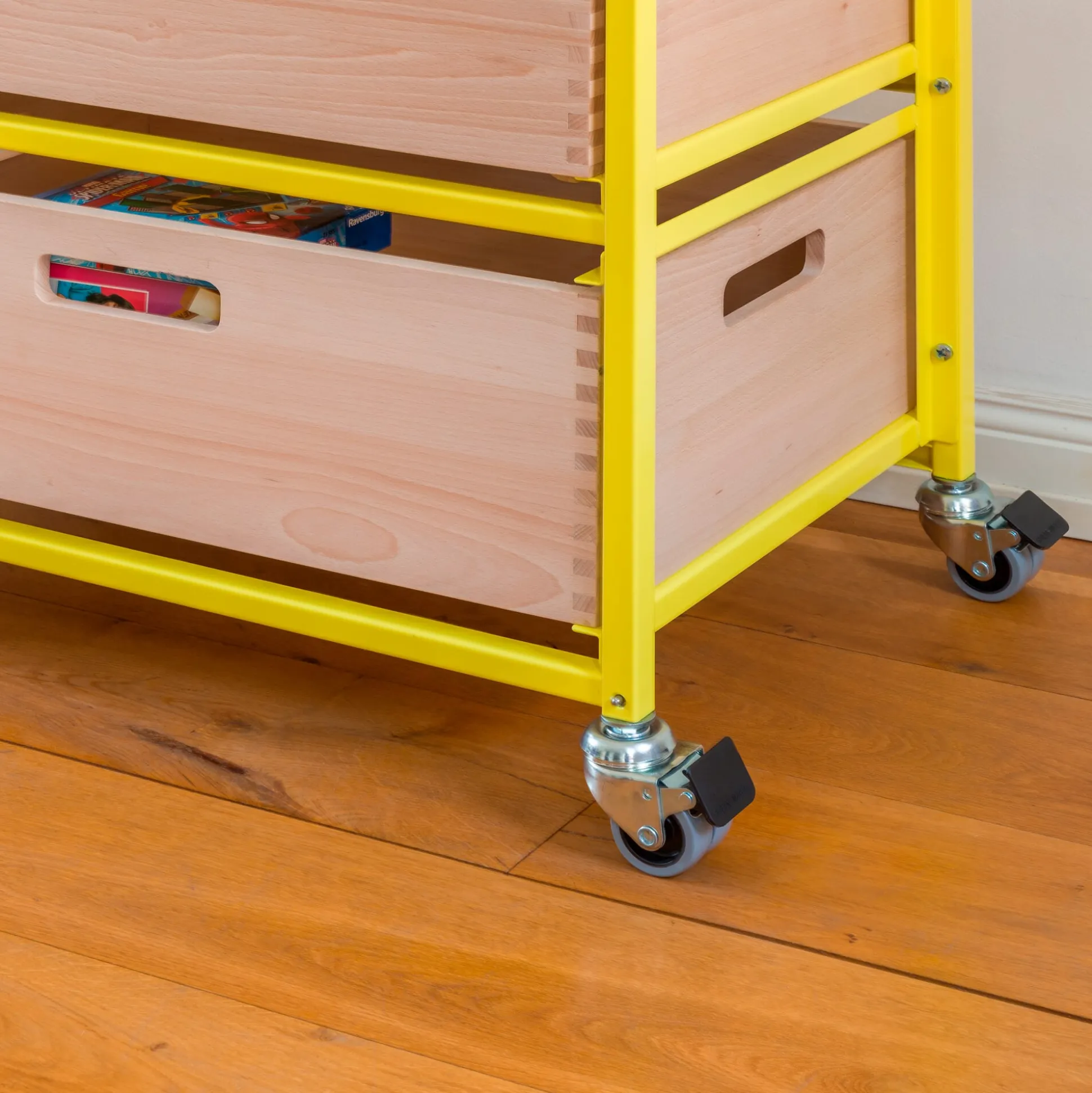 Holzkiste zu Schubladenregal Stellage zwei