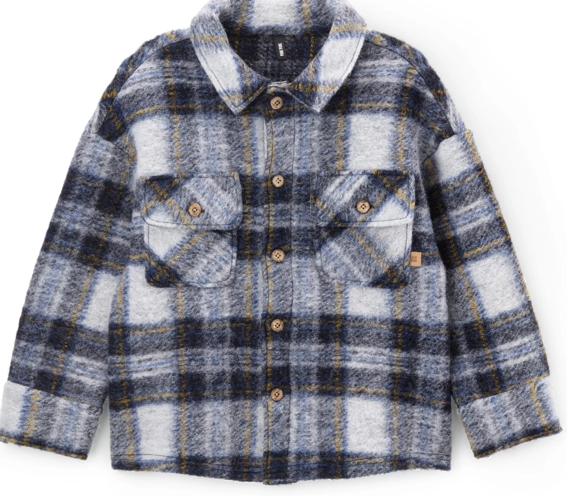 Kinder-Hemdjacke Wollwalk kariert