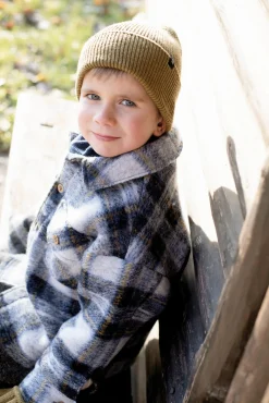 Kinder-Hemdjacke Wollwalk kariert