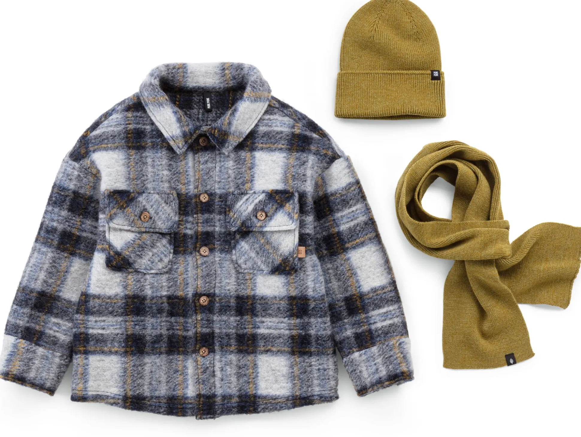 Kinder-Hemdjacke Wollwalk kariert