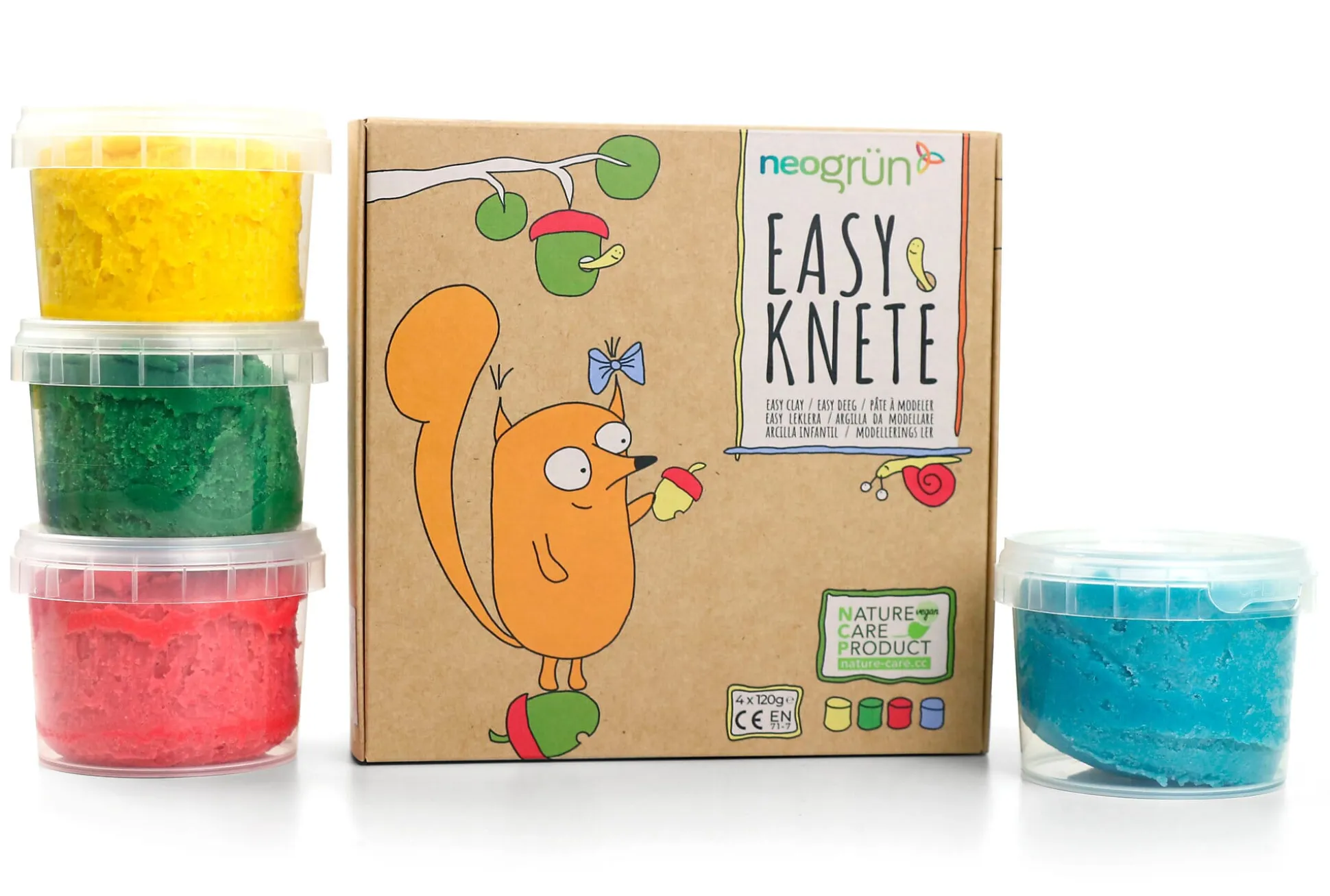 Knete 4er-Set Grundfarben