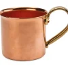 Kupferbecher mit Messinggriff