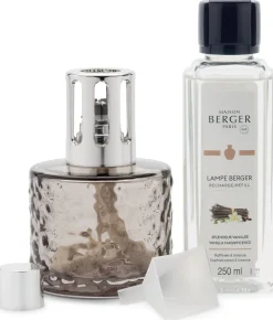 Lampe Berger Set strukturiertes Glas