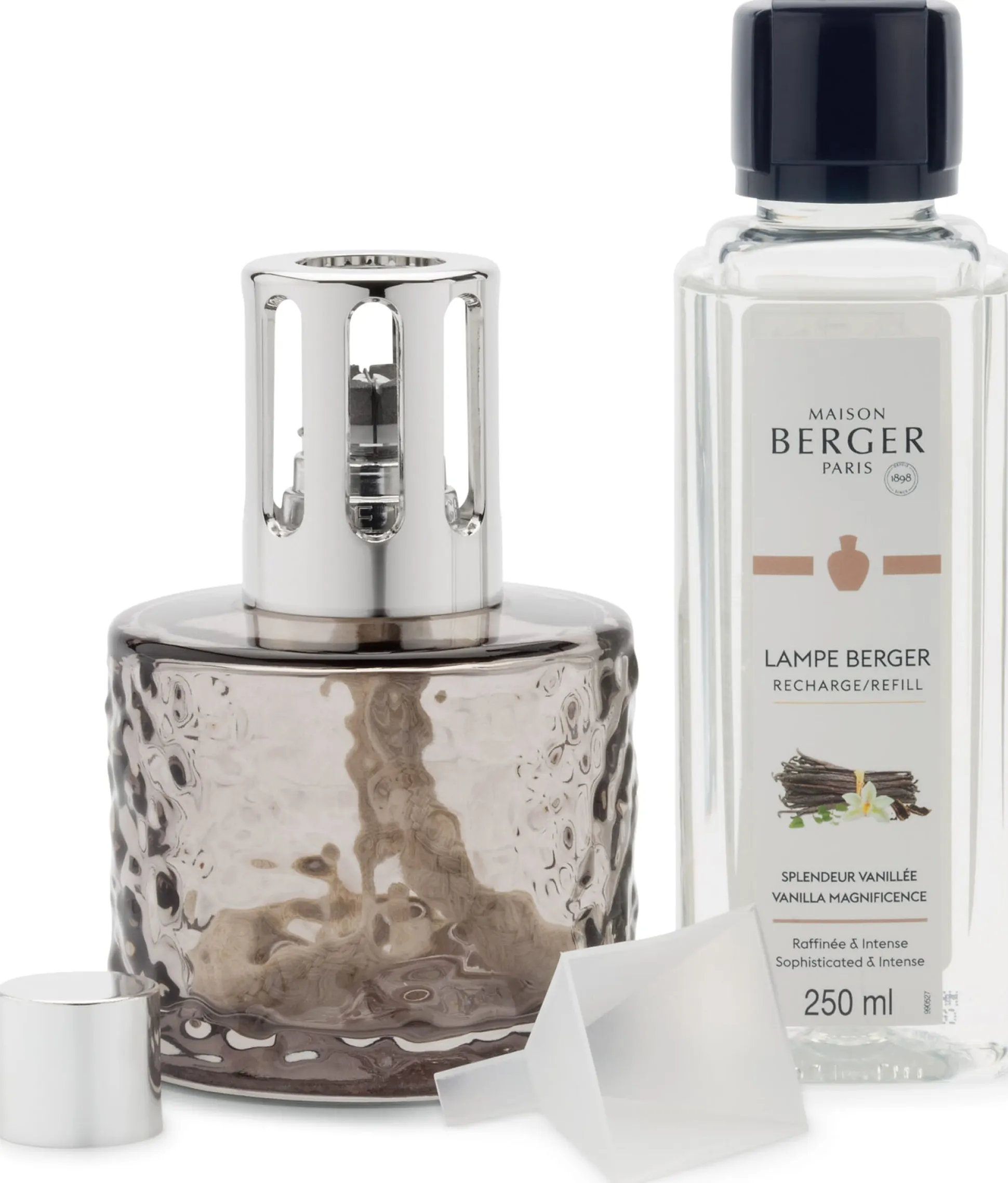 Lampe Berger Set strukturiertes Glas