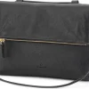 Lederhandtasche, schwarz