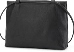 Lederhandtasche, schwarz