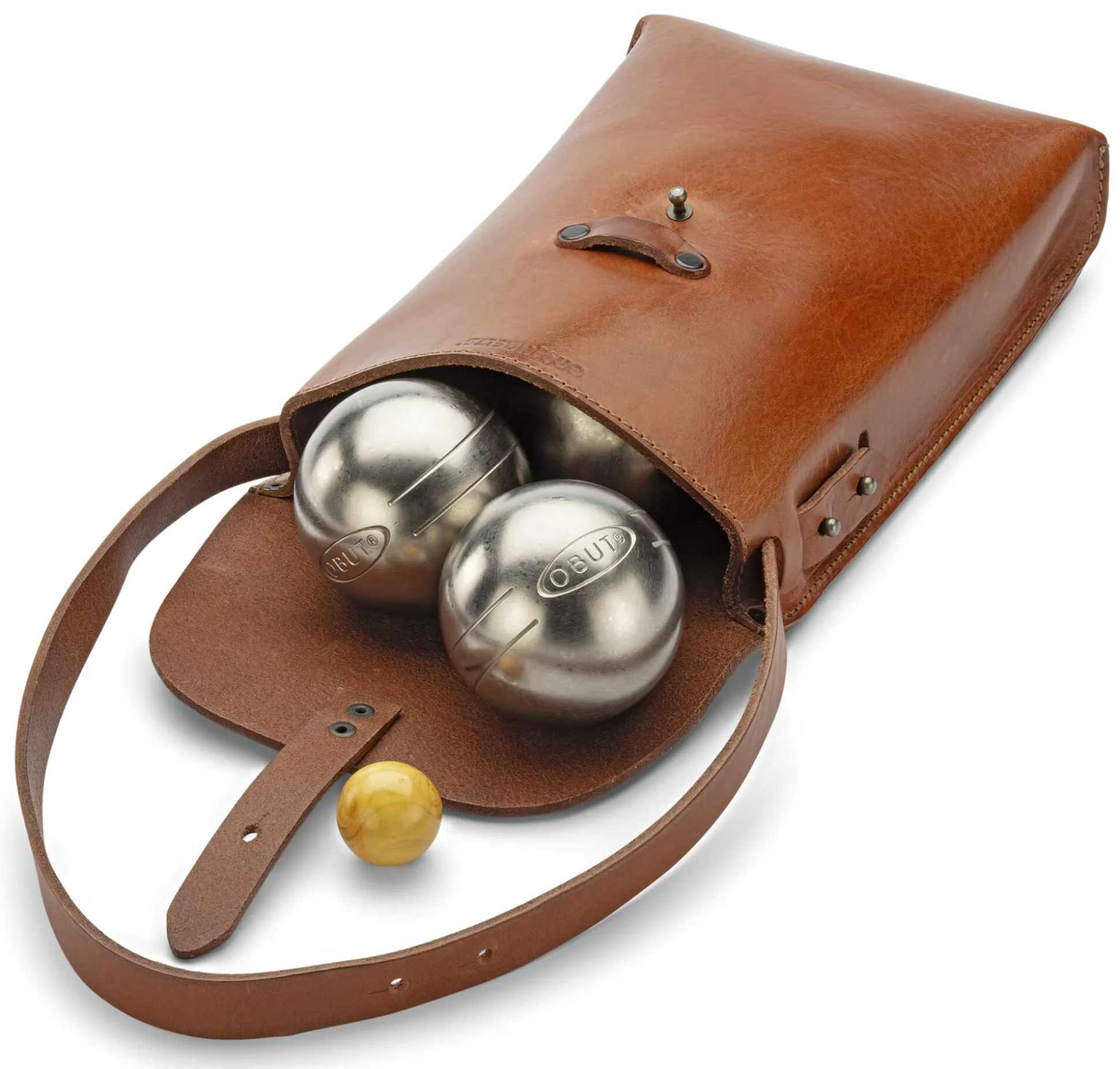Ledertasche Boule für 6 Kugeln