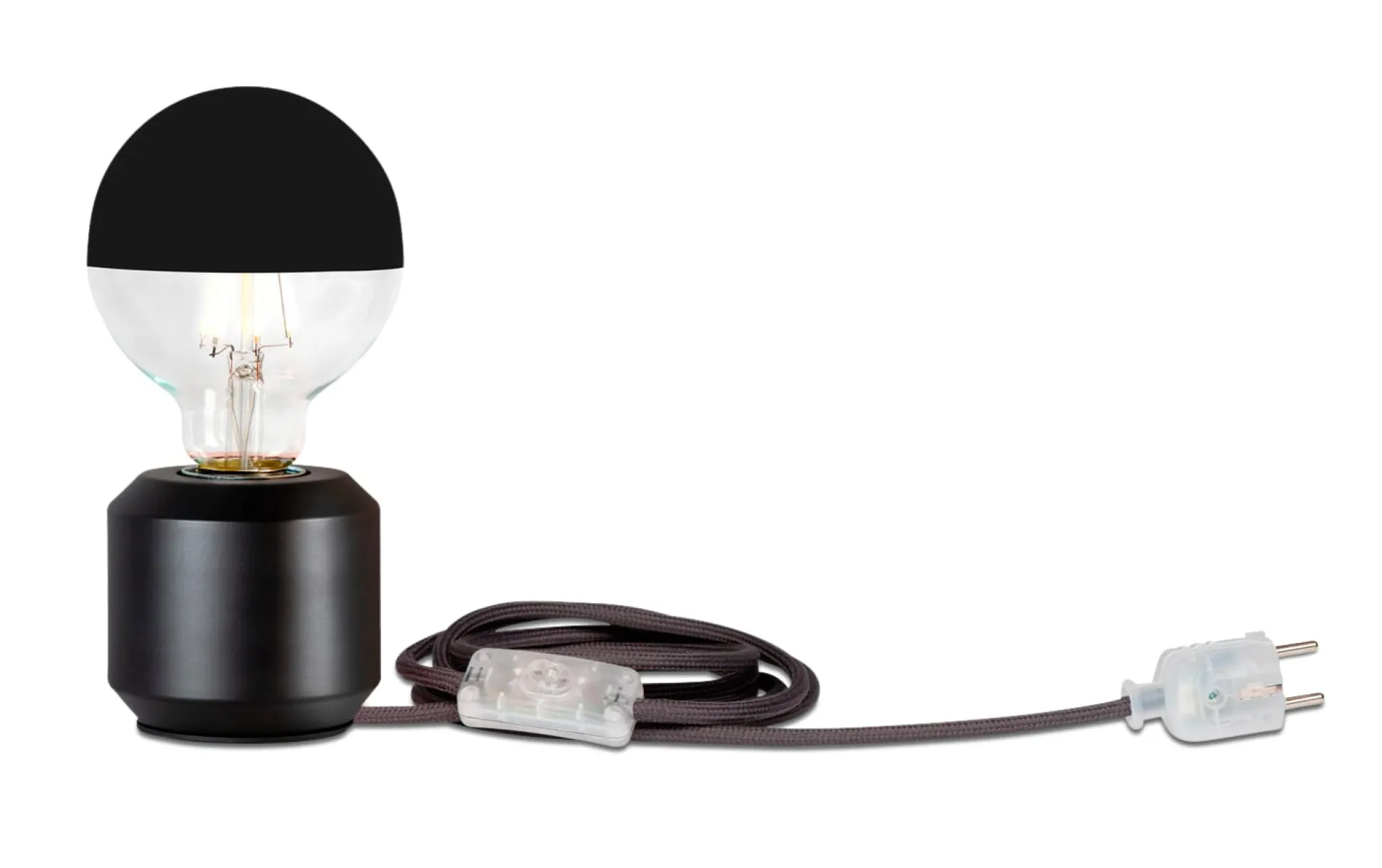 LED-Kopfspiegellampe Globe, Schwarz